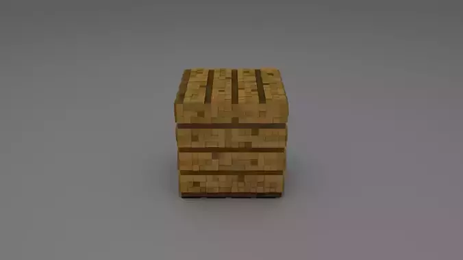 block oak planks -  3D model