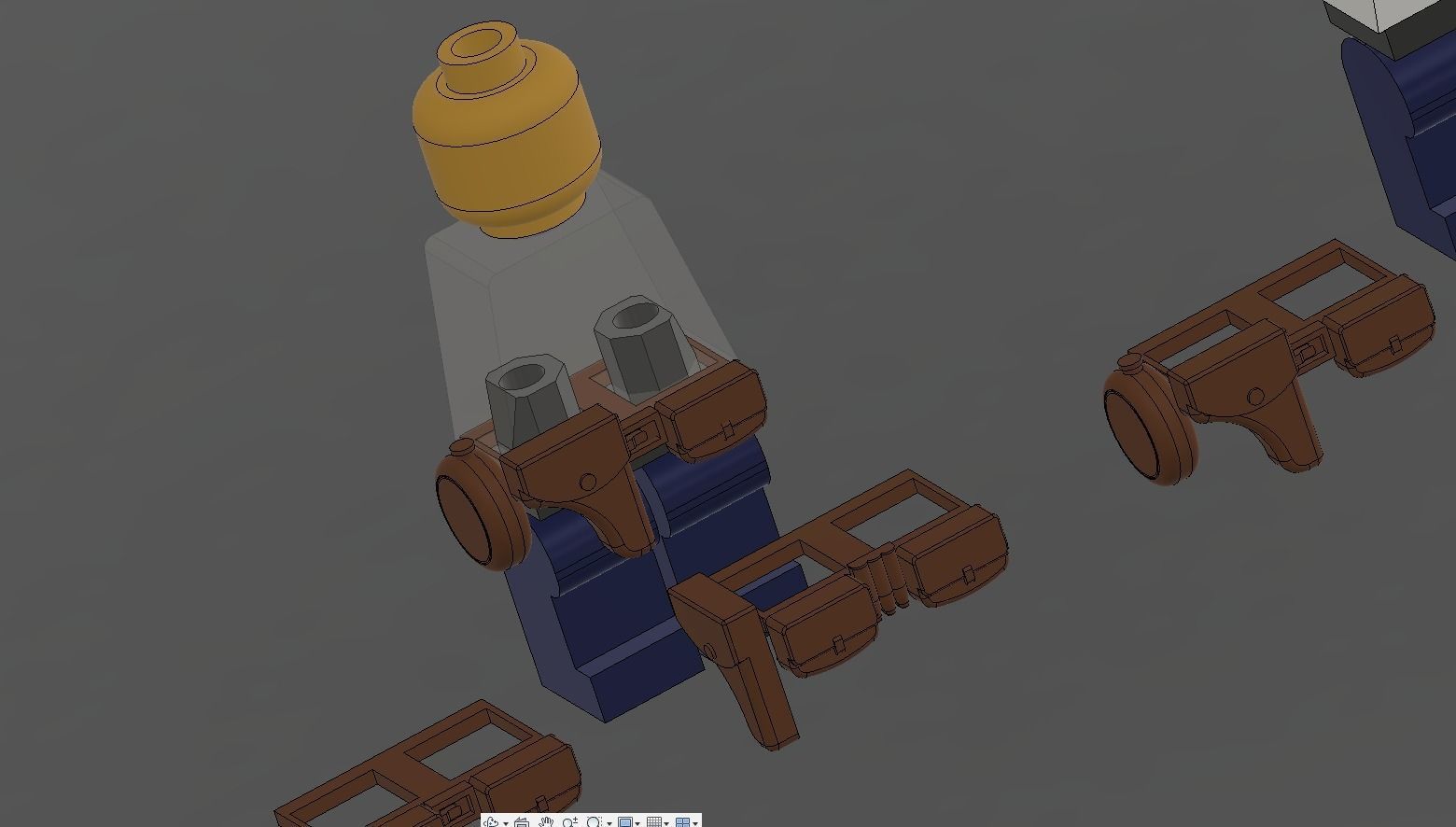 Lego compatible belts 3D print model_1