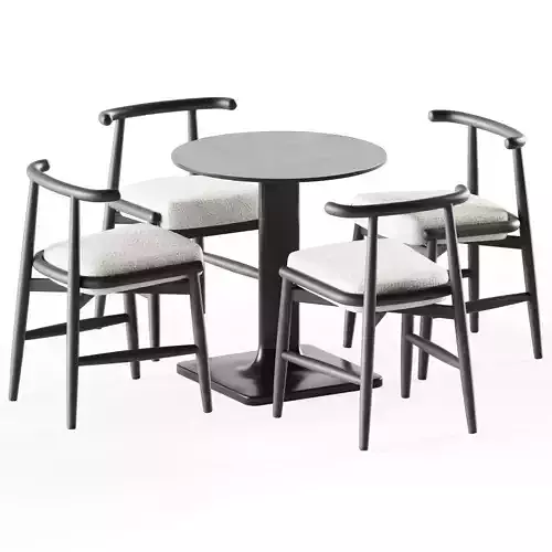 Table Plinto by Varaschin and Chair Emilia by Meridiani
