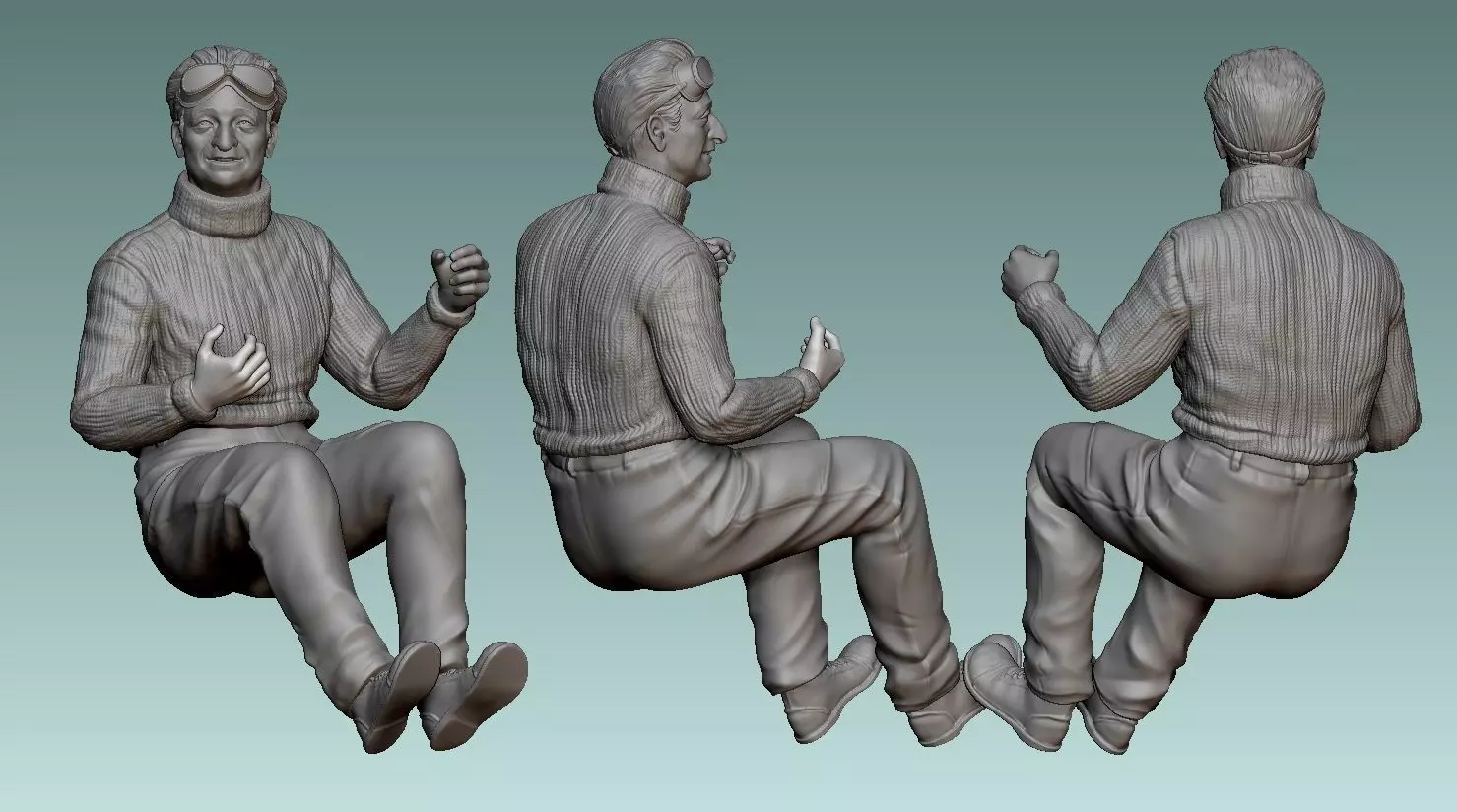 Car Driver Enzo Ferrari 3D print model_0