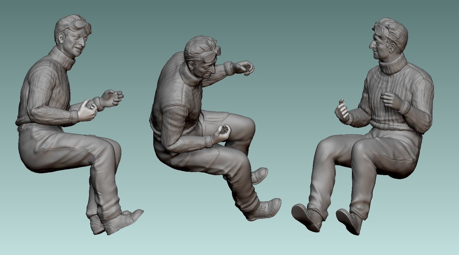 Car Driver Enzo Ferrari 3D print model_1