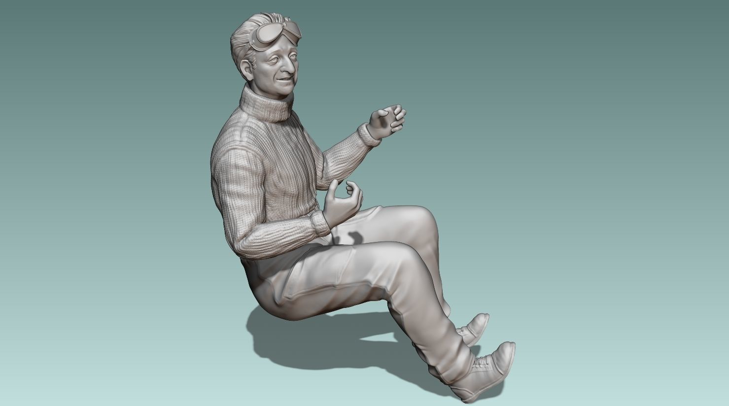 Car Driver Enzo Ferrari 3D print model_6
