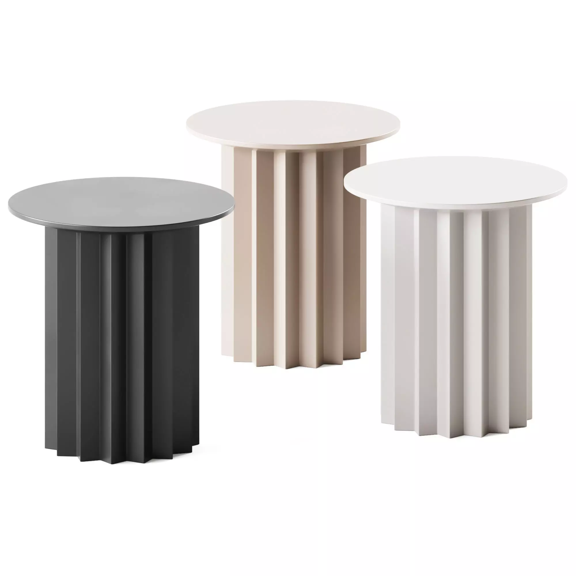 Hera Side Table Faceted West Elm 3D model_0