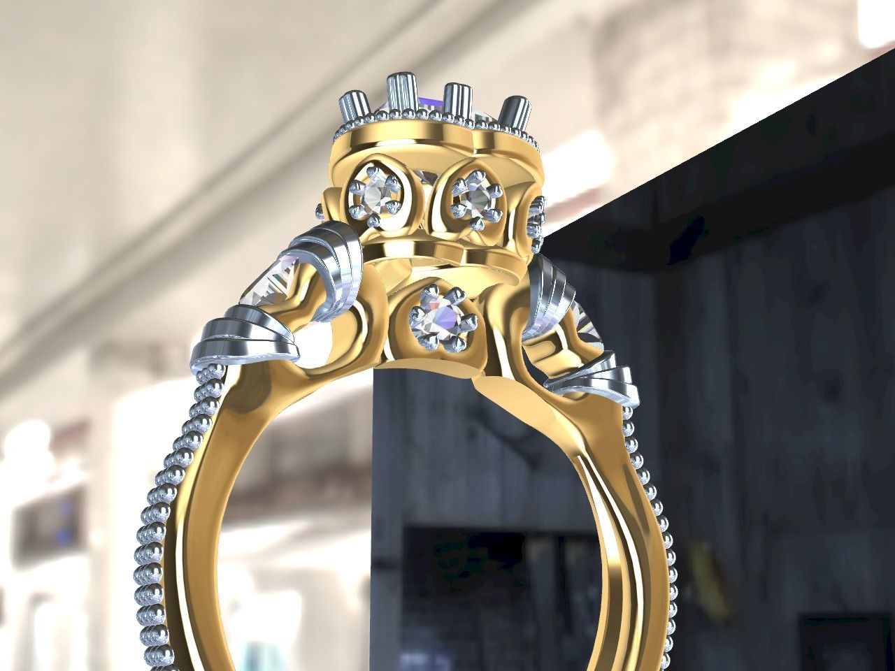 all hearts wedding band stl file verified  3D print model_17