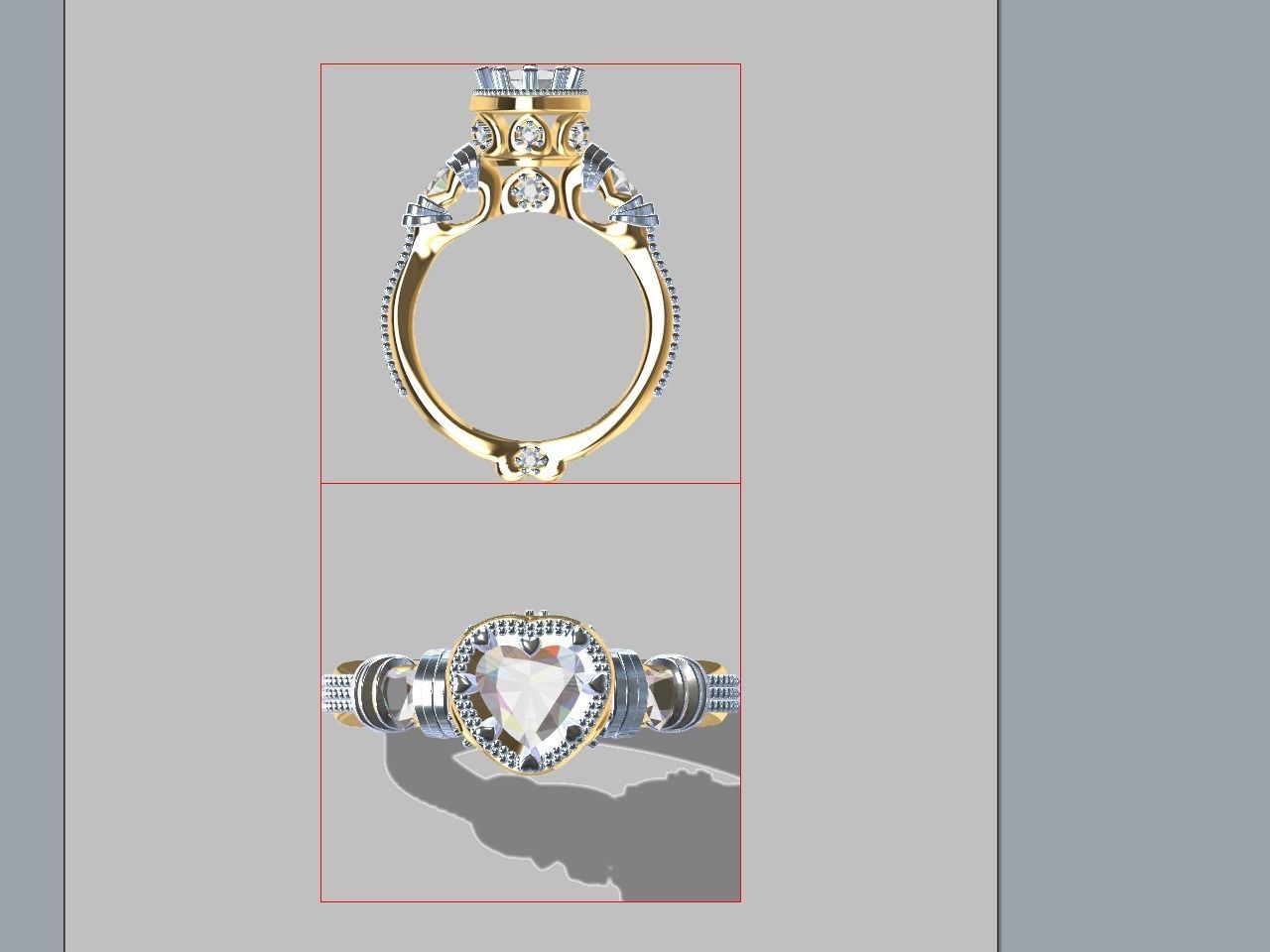 all hearts wedding band stl file verified  3D print model_12