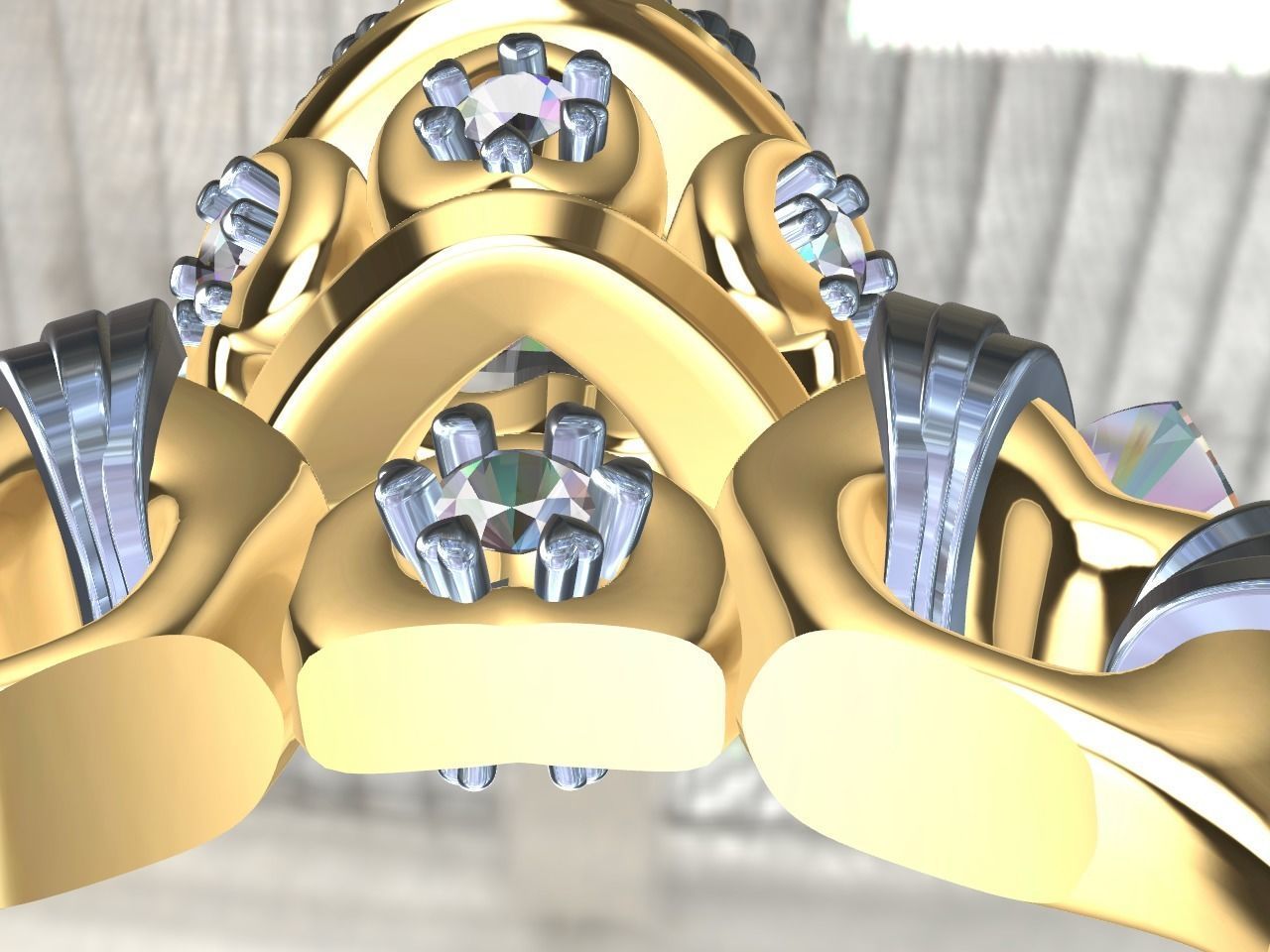 all hearts wedding band stl file verified  3D print model_3