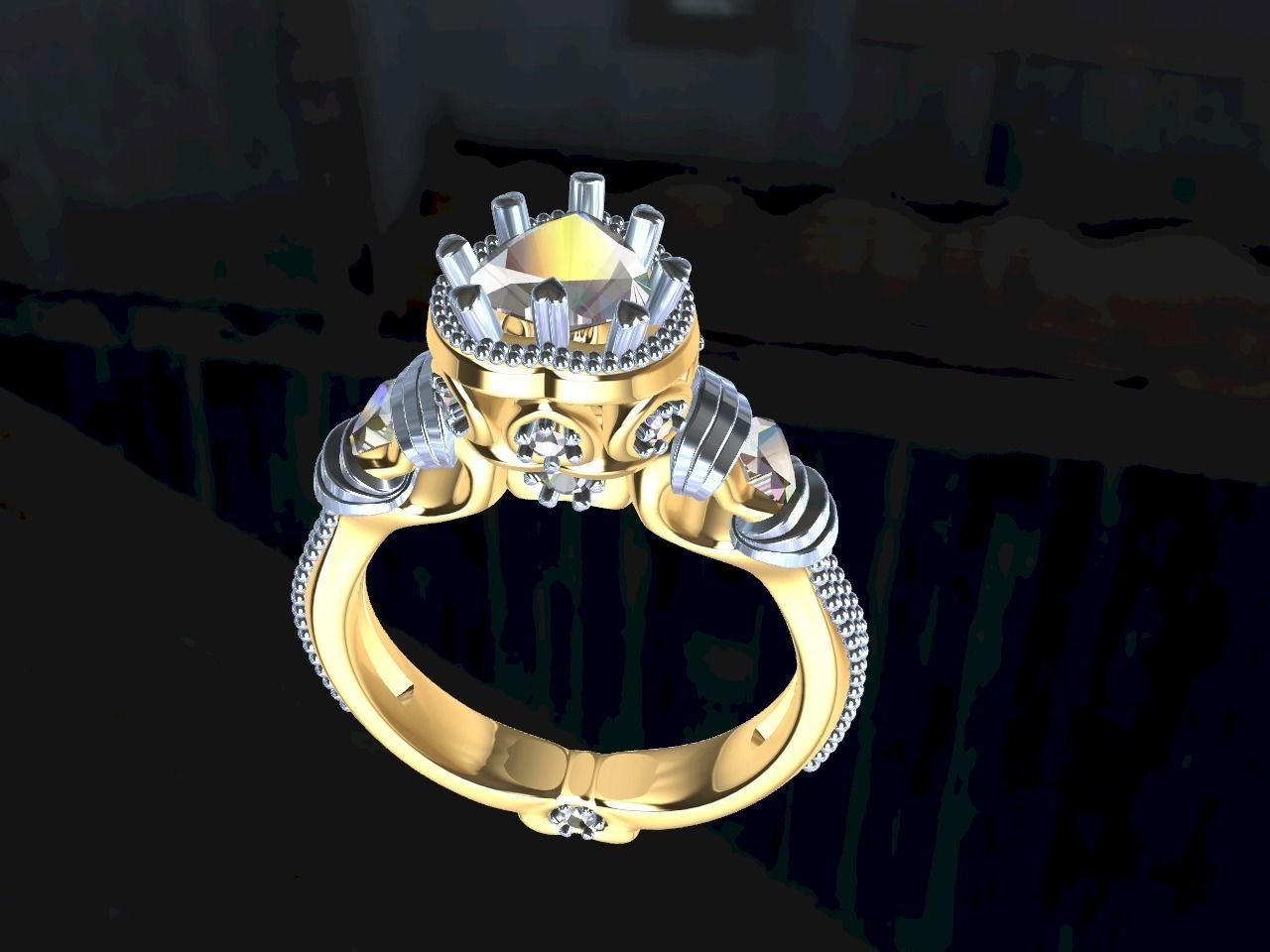 all hearts wedding band stl file verified  3D print model_16