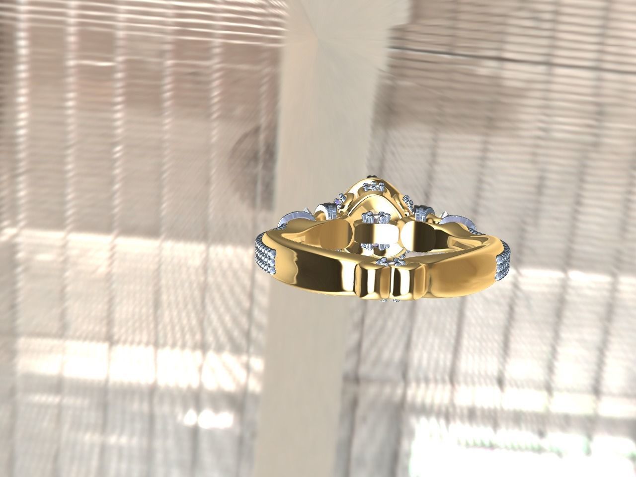 all hearts wedding band stl file verified  3D print model_27