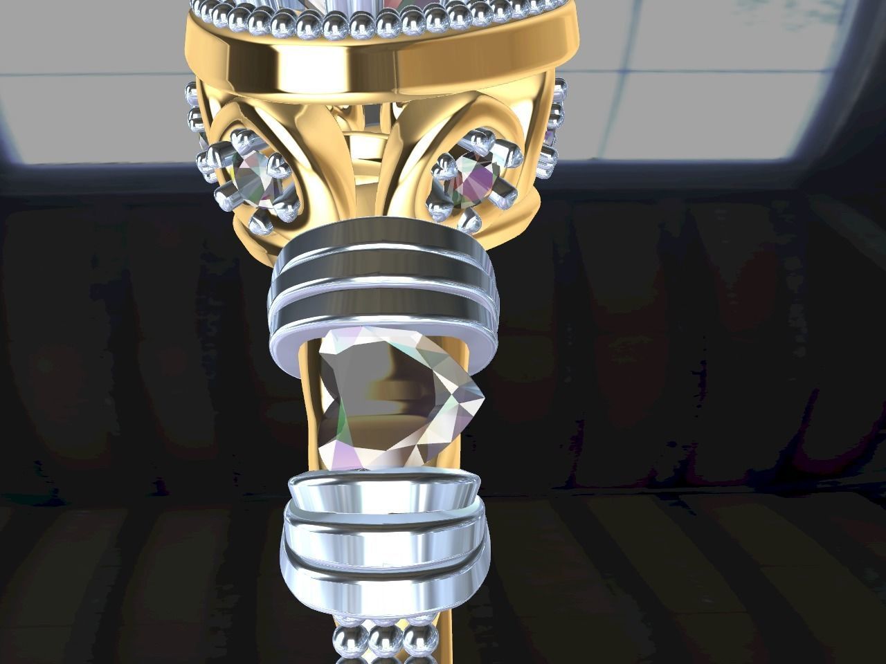 all hearts wedding band stl file verified  3D print model_20