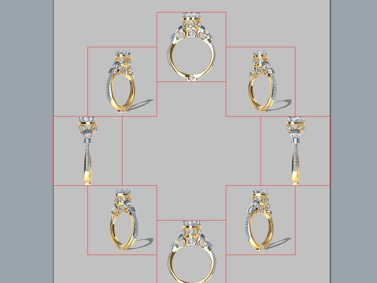 all hearts wedding band stl file verified  3D print model_8