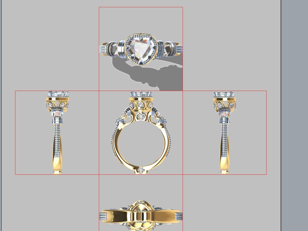 all hearts wedding band stl file verified  3D print model_11