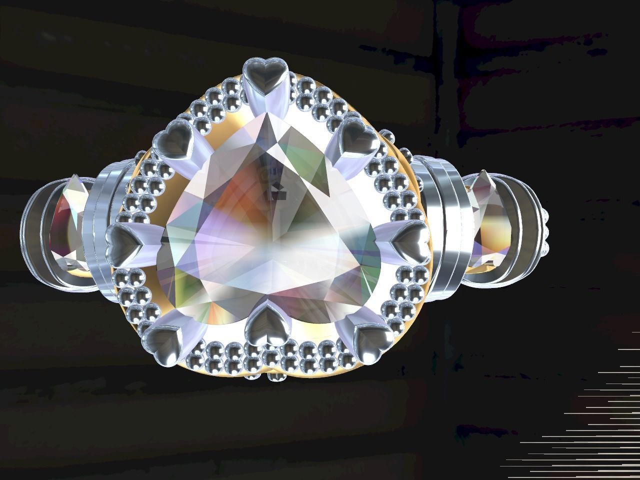 all hearts wedding band stl file verified  3D print model_22