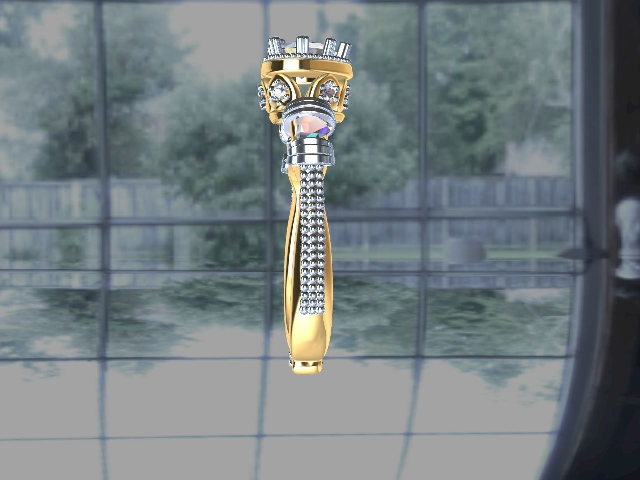 all hearts wedding band stl file verified  3D print model_26