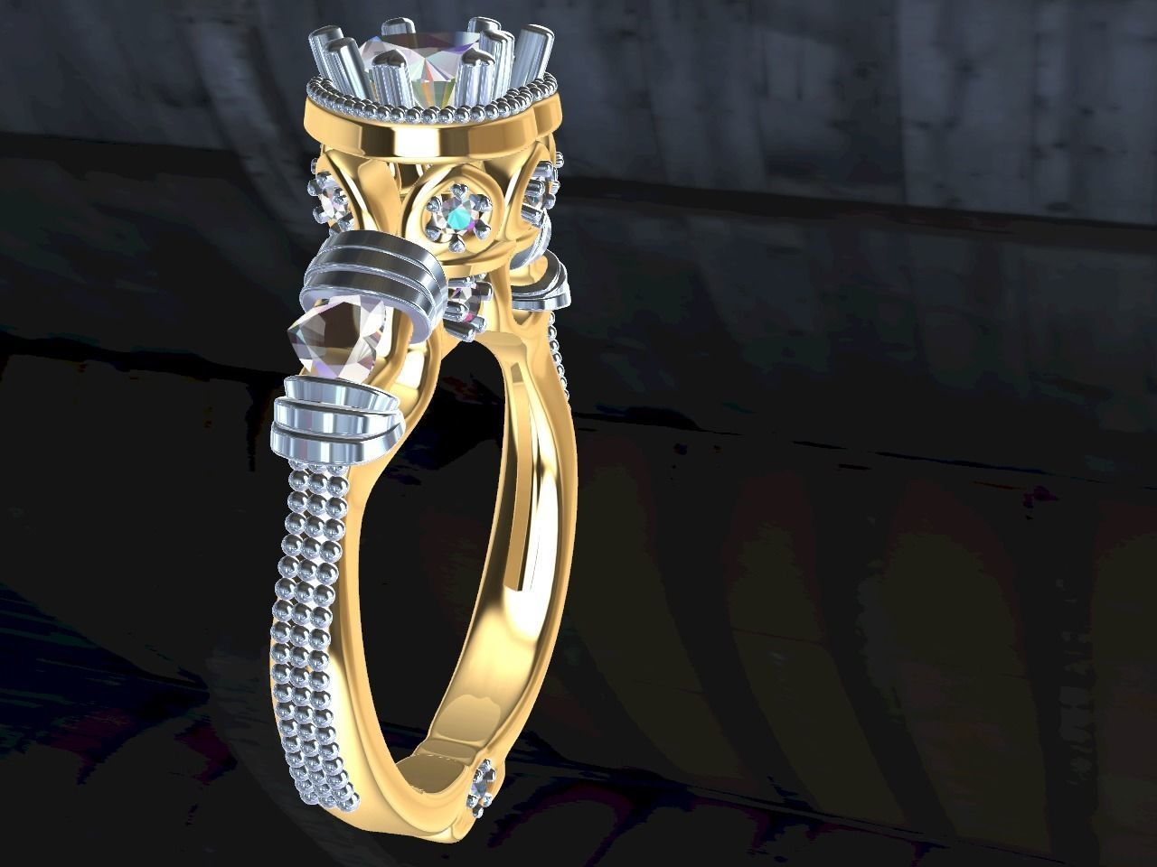 all hearts wedding band stl file verified  3D print model_24