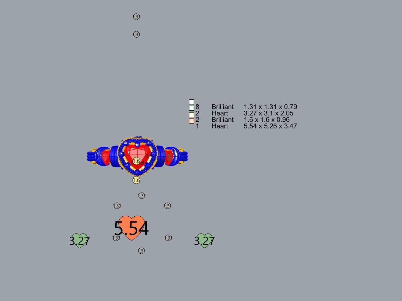 all hearts wedding band stl file verified  3D print model_9