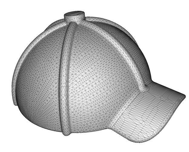 Classic Sports Cap Low-poly 3D model_4