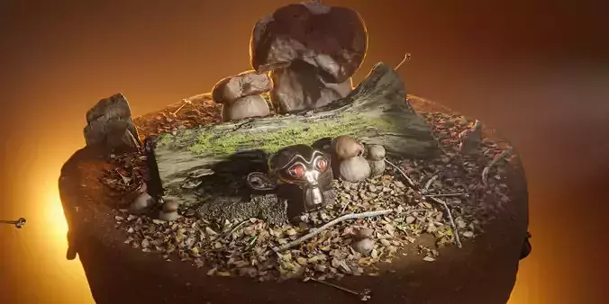 Tree Log Photoscan High and low poly with materials