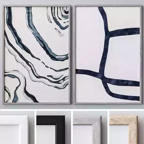 Set of large wall paintings 555