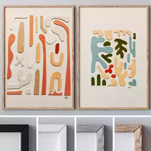 Set of large wall paintings  558