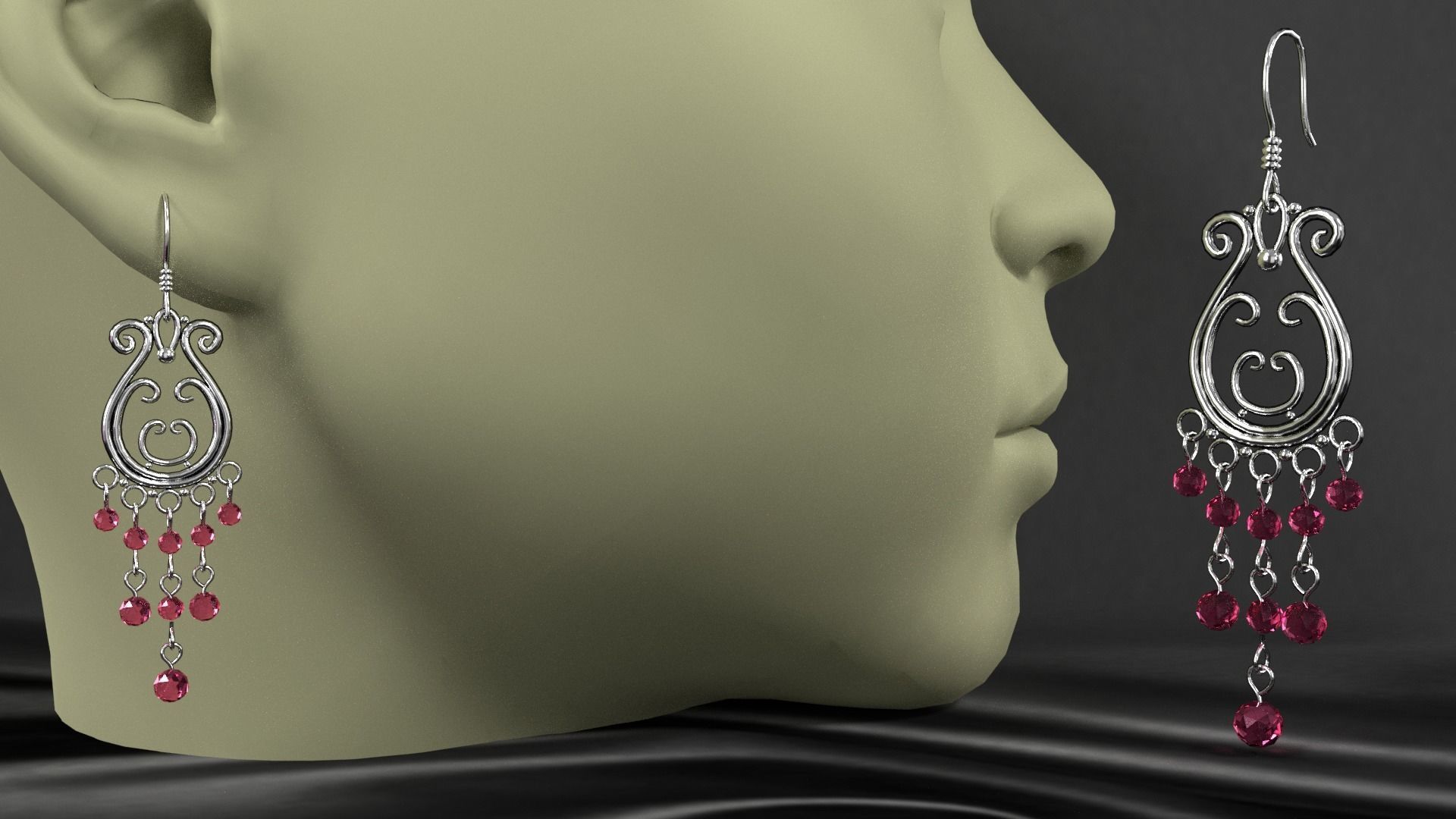 earrings 008 3D model_1