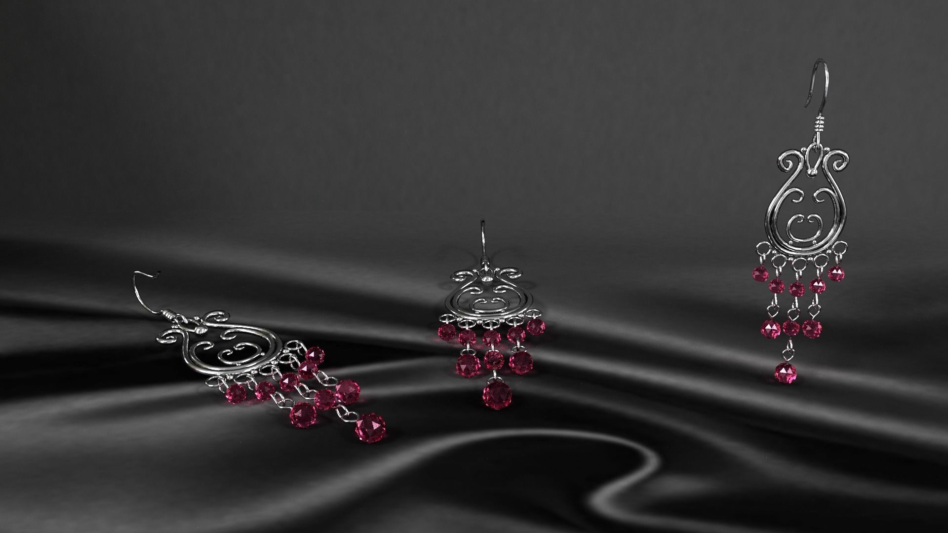 earrings 008 3D model_2