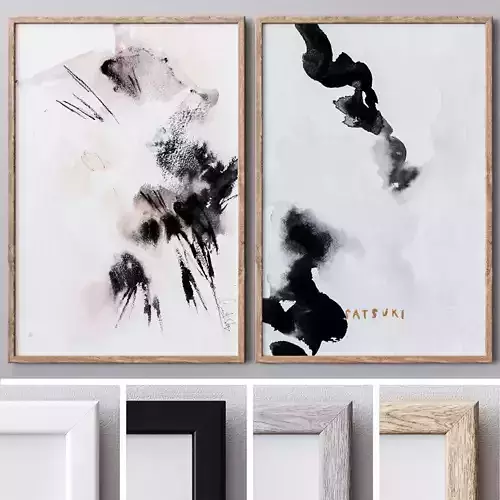 Set of large wall paintings 562