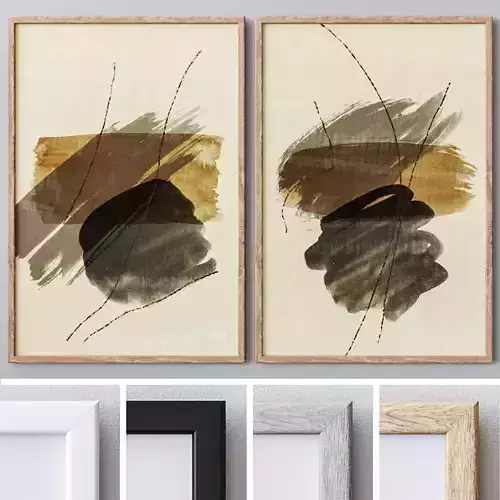 Set of large wall paintings  566