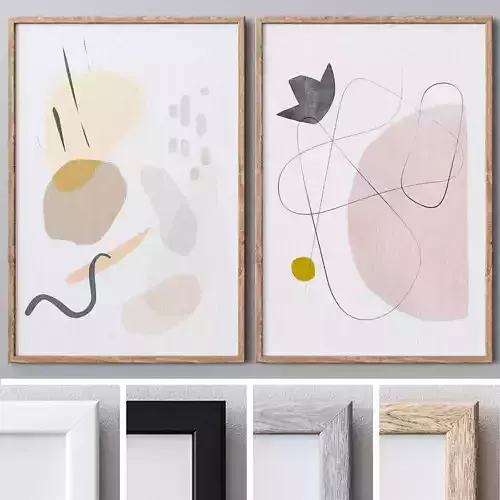 Set of large wall paintings  568