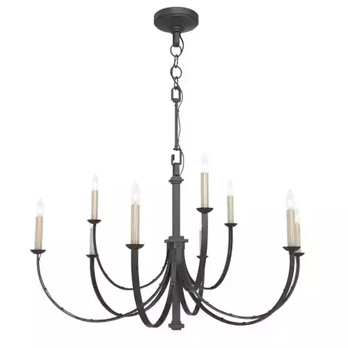 Visual Comfort Reims Aged Iron Chandelier 
