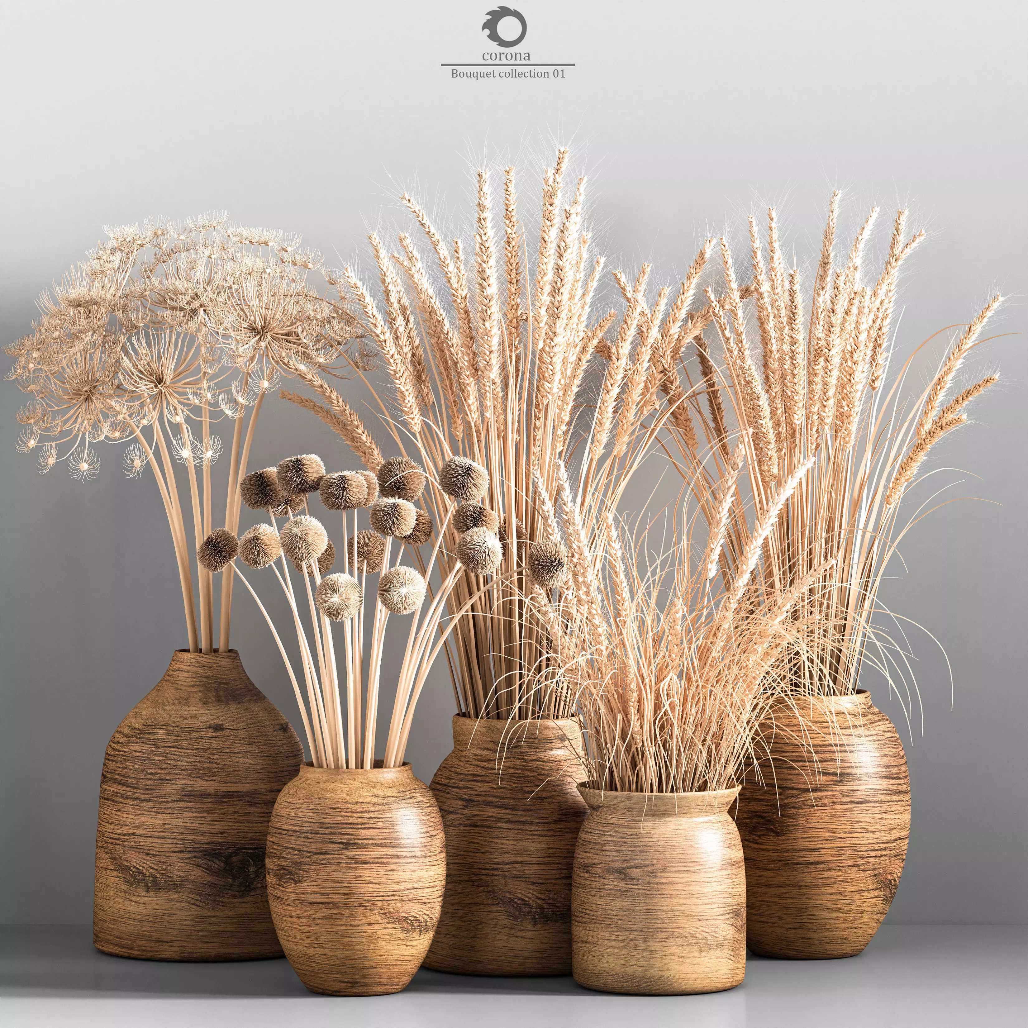 Bouquet collection 01 3D model_0