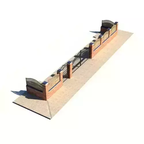 Metal Top Brick Fencing