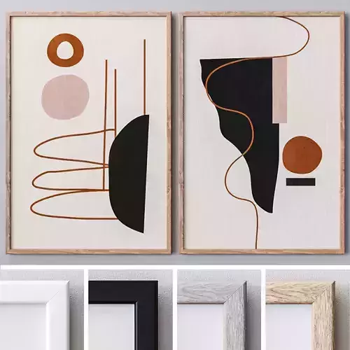 Set of large wall paintings  574