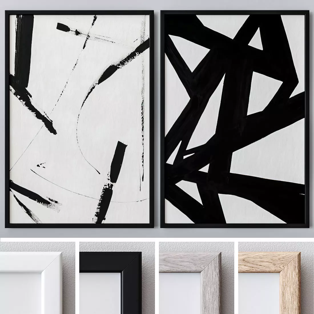 Set of large wall paintings 579 3D model_0