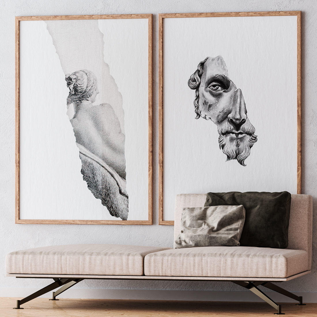 Set of large wall paintings  584 3D model_1