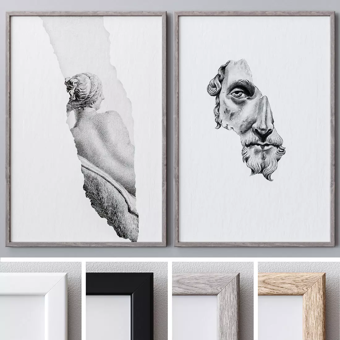 Set of large wall paintings  584 3D model_0