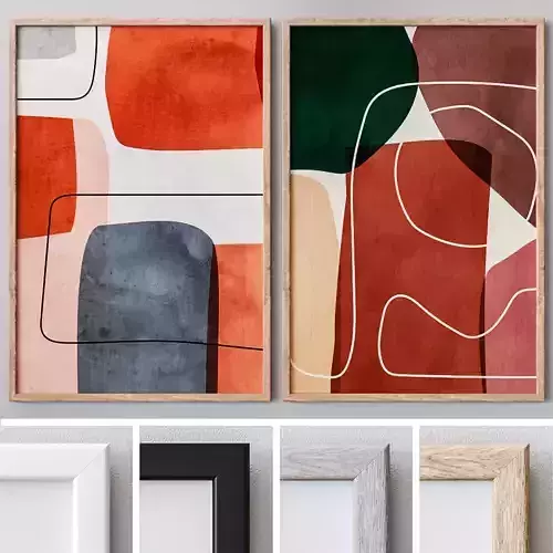 Set of large wall paintings  594