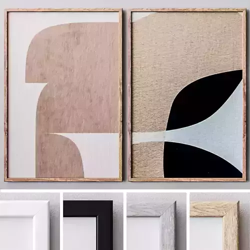 Set of large wall paintings 595