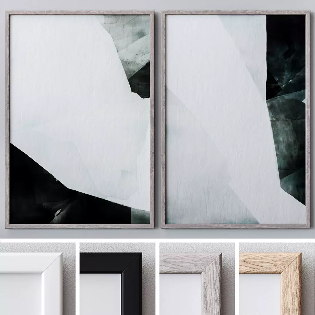 Set of large wall paintings 596 3D model_0