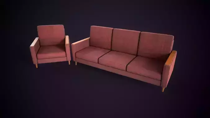 Retro Armchair and sofa