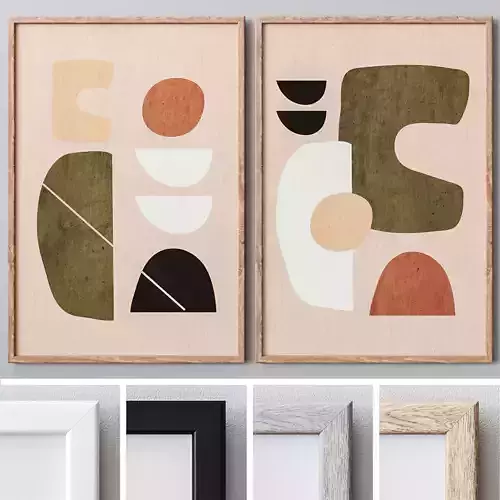 Set of large wall paintings  598