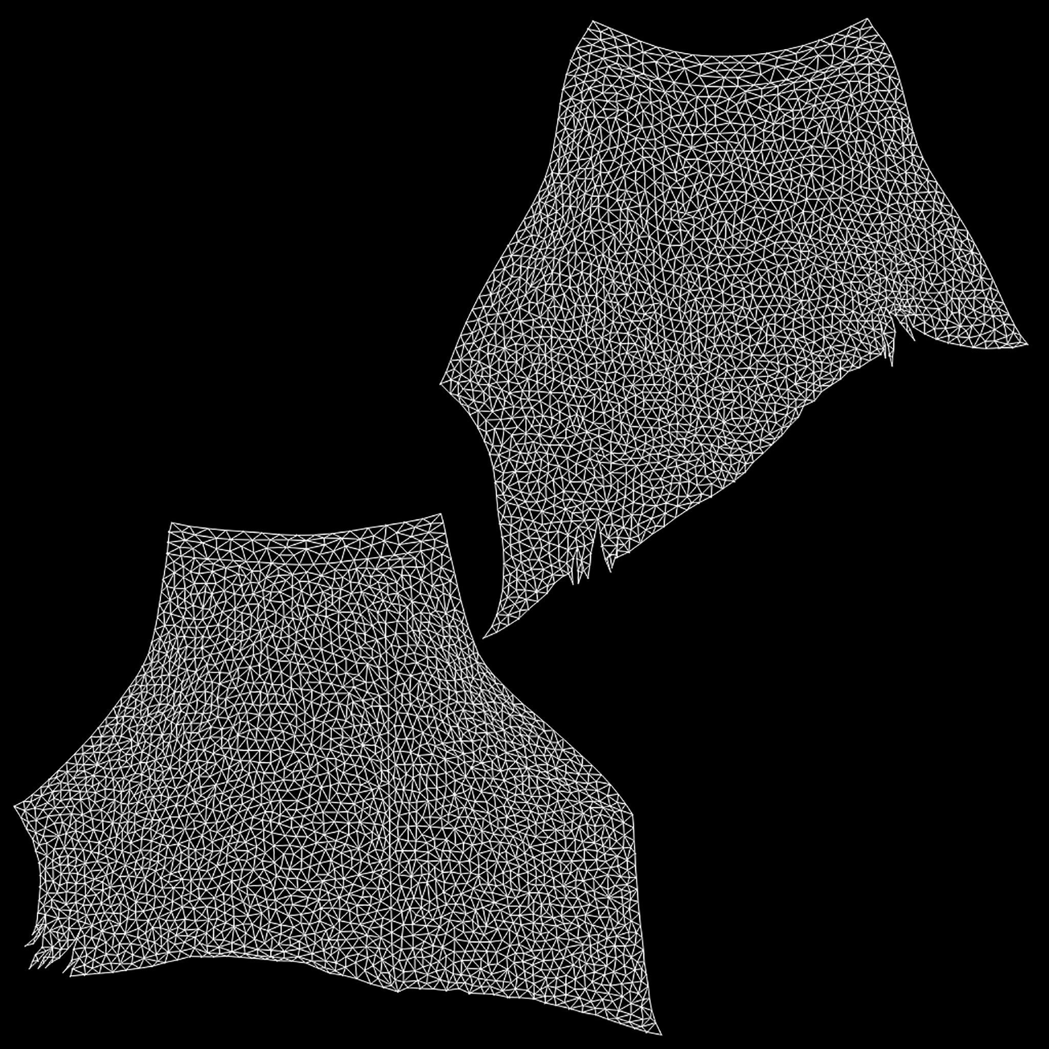 Boho Hem Skirt Low-poly 3D model_14