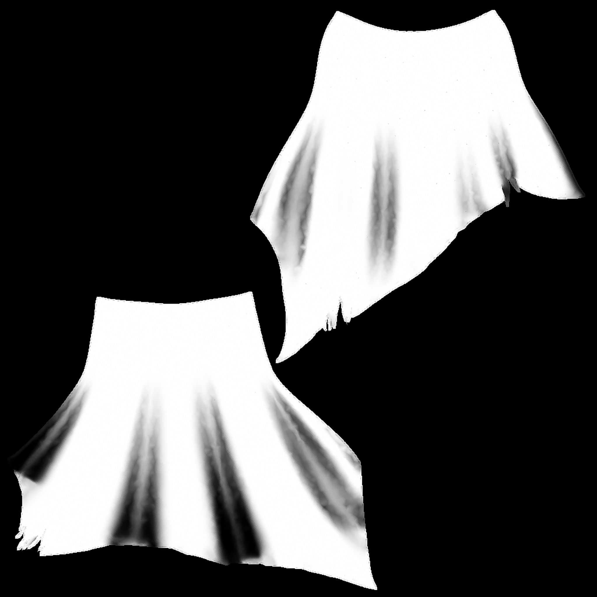 Boho Hem Skirt Low-poly 3D model_13