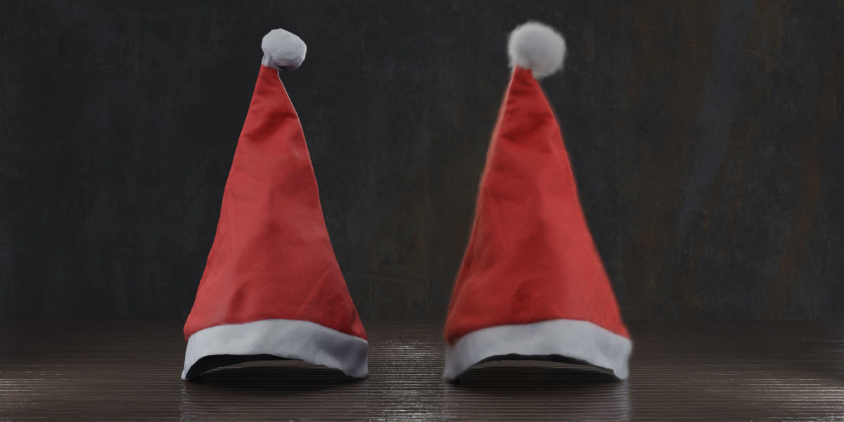 Photorealistic Christmas Hat Low-poly 3D model_7