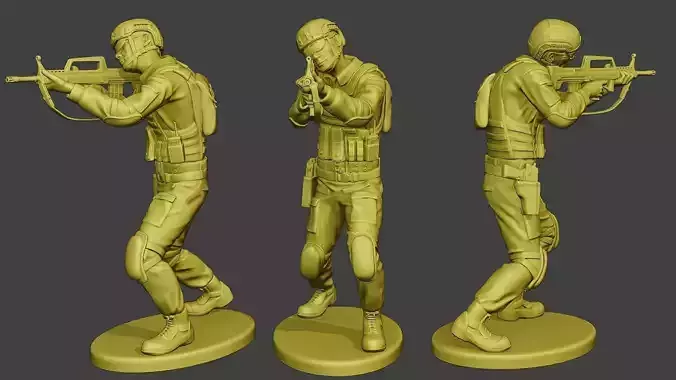 China Actual Special Forces PAP 0008 3D print model