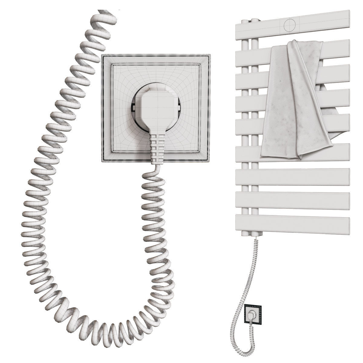 OWS Temperature Electric Towel Rack 3D model_5