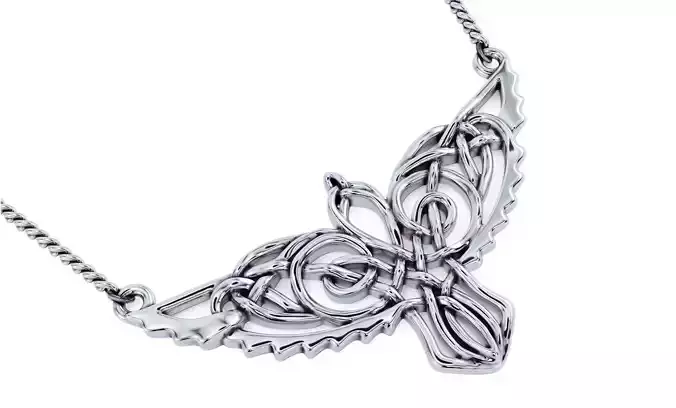 celtic raven silver pendant