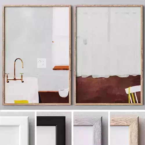 Set of large wall paintings  599