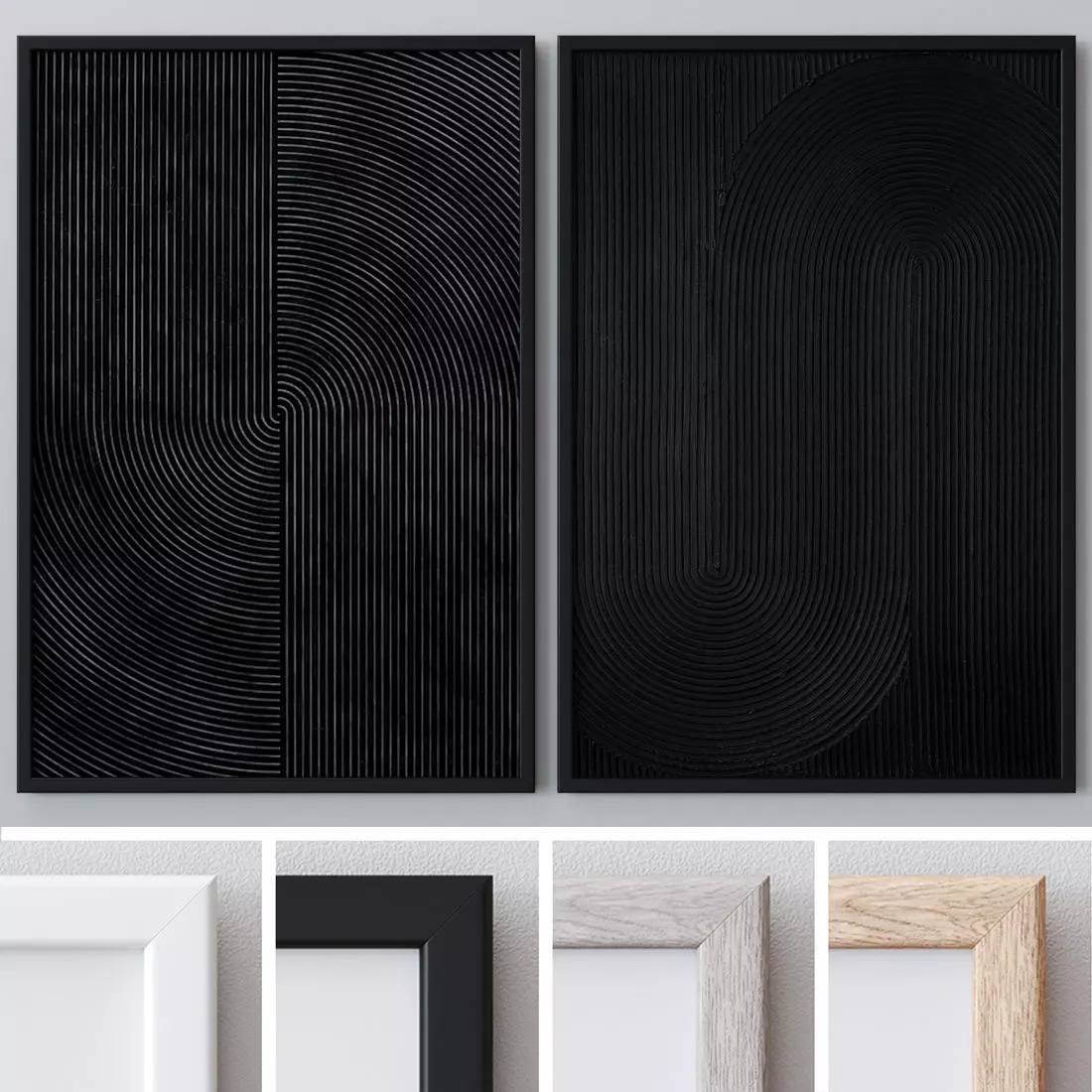 Set of large wall paintings  600 3D model_0