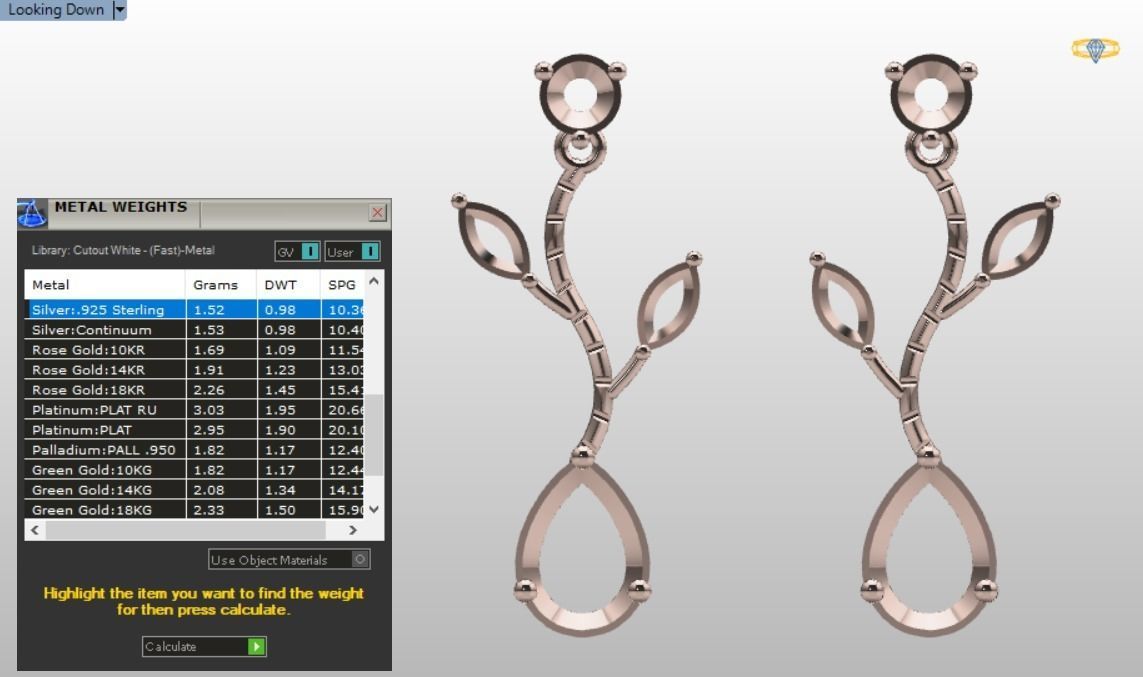 marquis set branch with leaves 3D print model_4