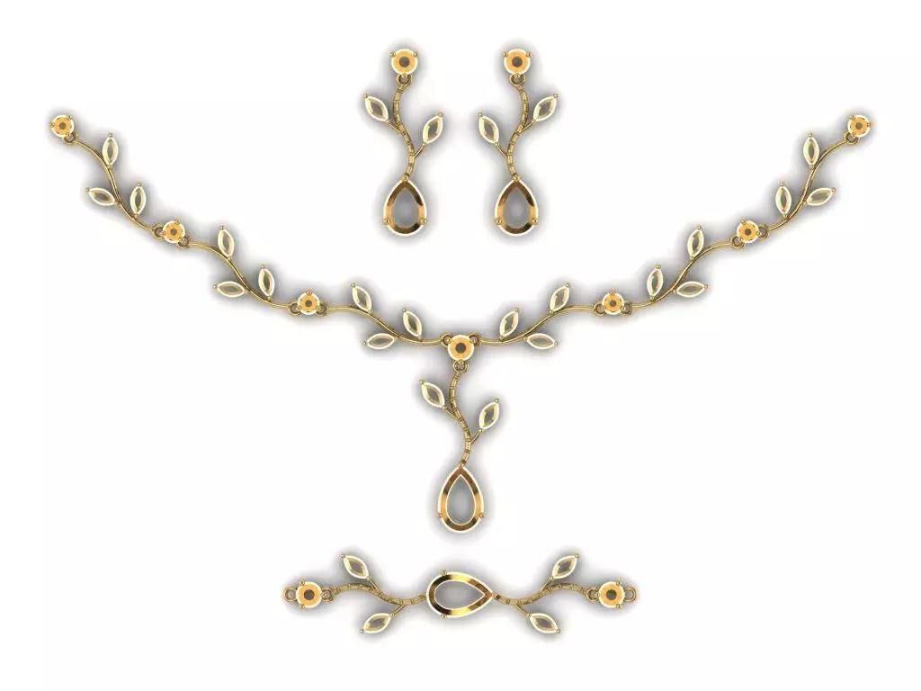 marquis set branch with leaves 3D print model_0